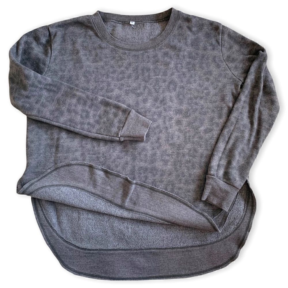Animal print Women’s Small Hi low Tunic Split side Sweatshirt